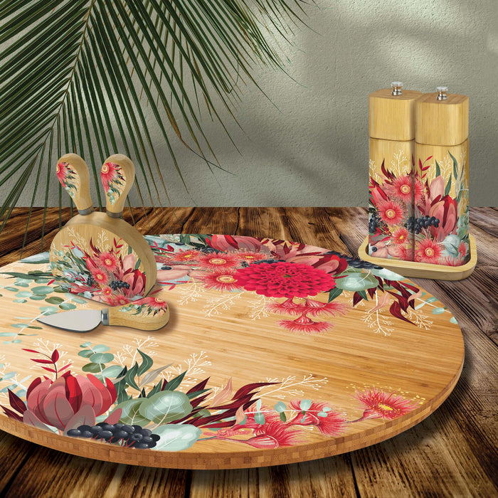 Bamboo Lazy Susan Festive Bouquet Btt17 - Giftolicious