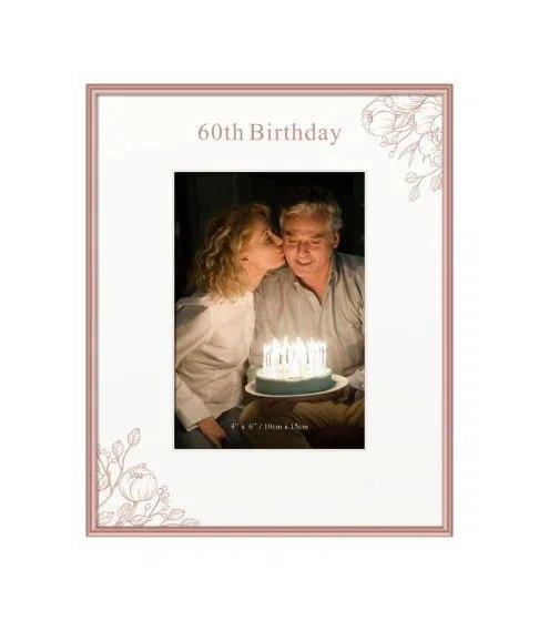 Birthday Frame Rose Gold 60th 4*6 2023 - Giftolicious