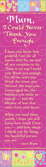 Bookmark I Could Never Thank You - Giftolicious