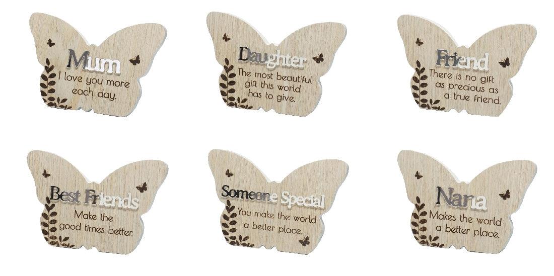 Butterfly Message Plaque Sentiment - Giftolicious