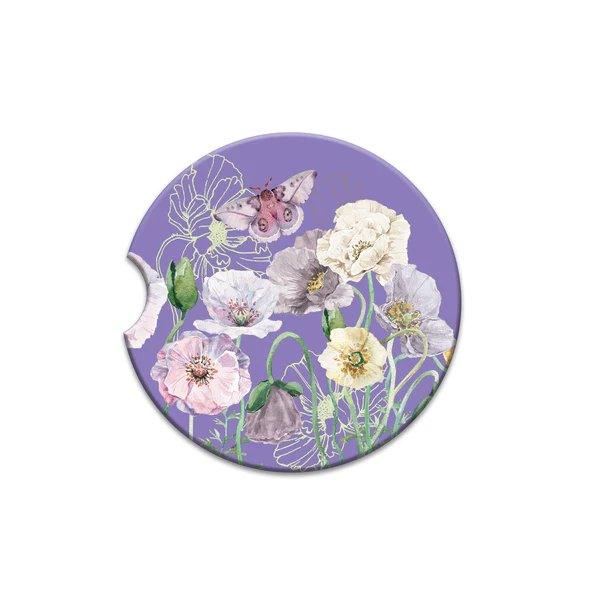 Car Coaster Purple Poppies - Giftolicious