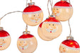 Christmas Garland With Lights Red & White Santa Baubles - Giftolicious