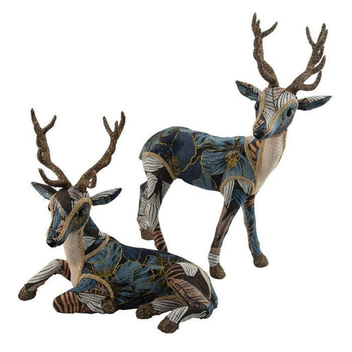 Fabric Peacock Gold Deer 2ass - Giftolicious