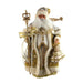 Fabric Santa Gold Cream Gold Staff Xmas Figurine - Giftolicious