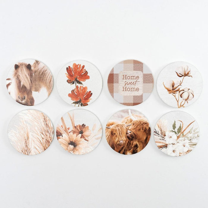 Home Sweet Home Gingham Ceramic Coaster - Giftolicious