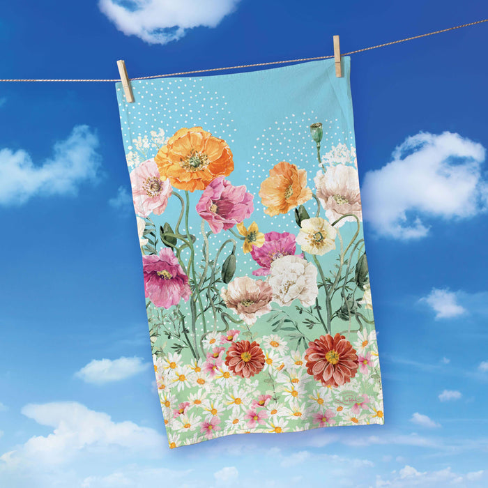 Napery Tea Towel Summer Poppies Tt18 - Giftolicious