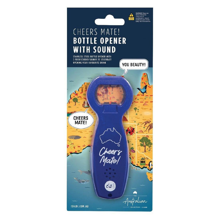 Novelty Aus Cheers Mate Bottle Opener With Sound - Giftolicious