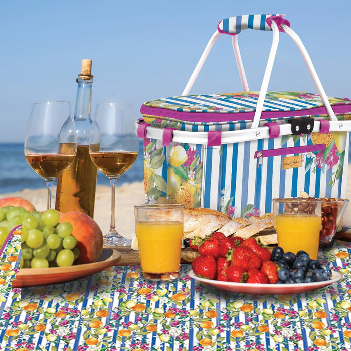 Picnic Basket Aluminium Insulation Amalfi Coast - Giftolicious