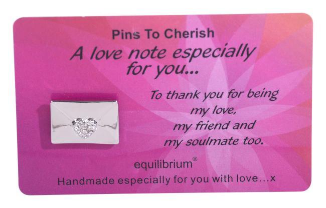 Pin To Cherish Love Note - Giftolicious