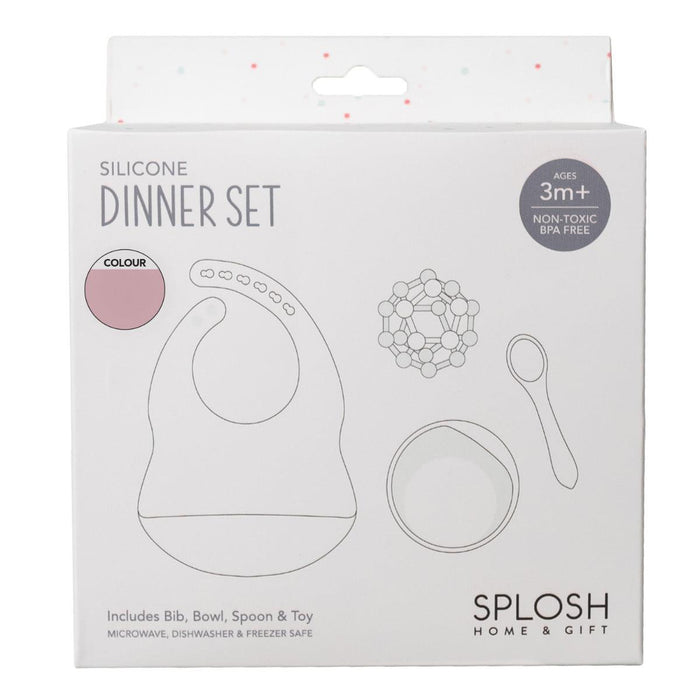 Silicone Dinner Set Gift Boxed Baby Pink - Giftolicious