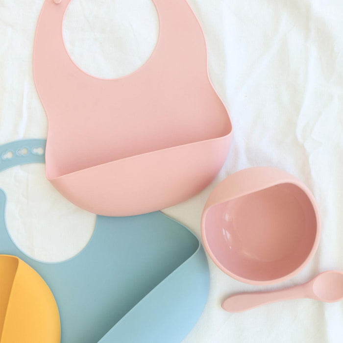 Silicone Dinner Set Gift Boxed Baby Pink - Giftolicious