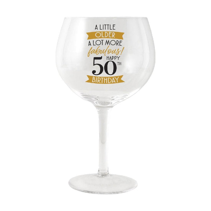 Sip Celebration 50th Balloon Glass - Giftolicious