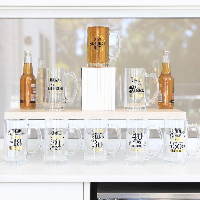 Sip Celebration Birthday Boy Beer Glass - Giftolicious