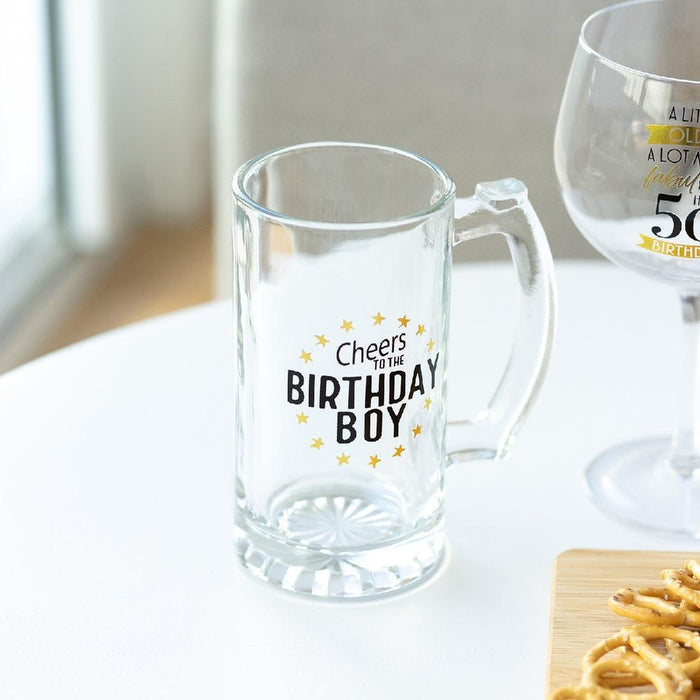 Sip Celebration Birthday Boy Beer Glass - Giftolicious