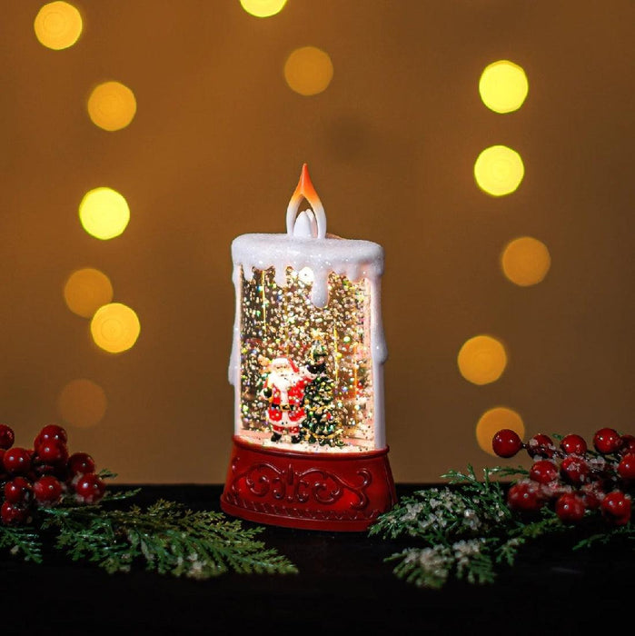 Snowing Mini Candle Santa Xmas Lights - Giftolicious