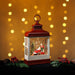 Snowing Red Hamptons Lantern W/ Mr. And Mrs. Santa Claus Xmas Lights - Giftolicious