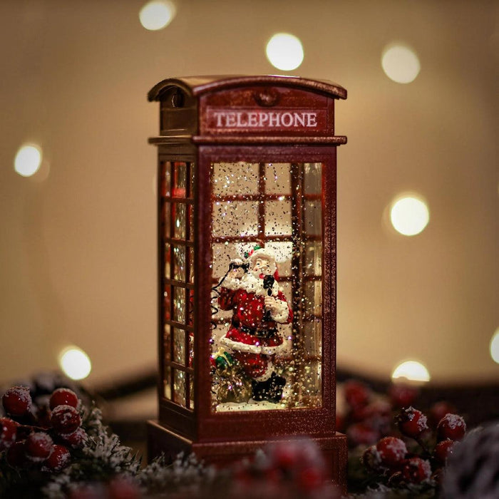 Snowing Telephone Box Animation Xmas Lights - Giftolicious