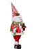 Standing Christmas Snowman With Skis Figurine 60cm - Giftolicious