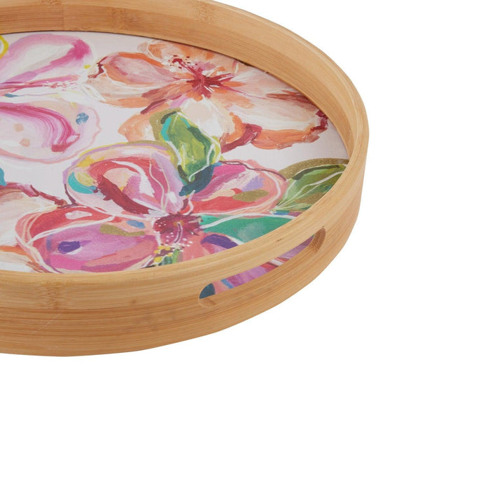 Talulah Round Bamboo Serving Platter