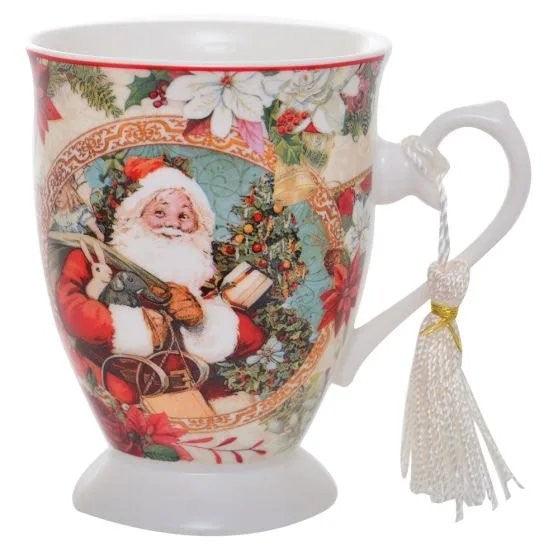 Vintage Santa Tassled Mug - Giftolicious