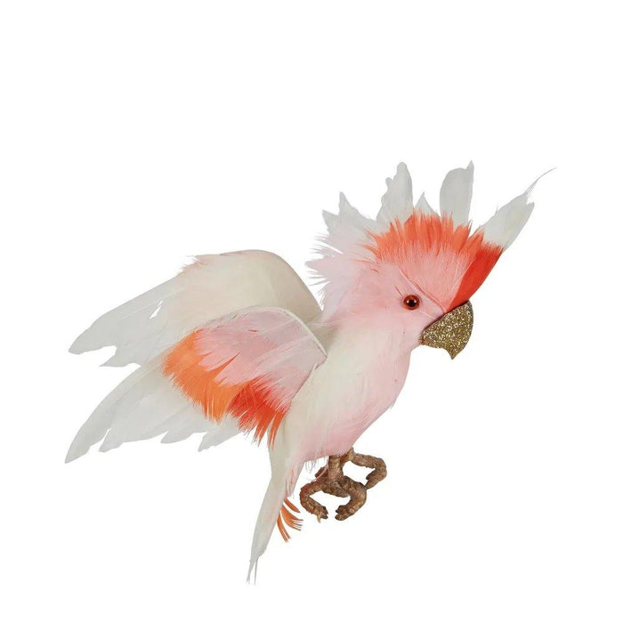 Xmas Galah Flying Bird Small Pink White - Giftolicious