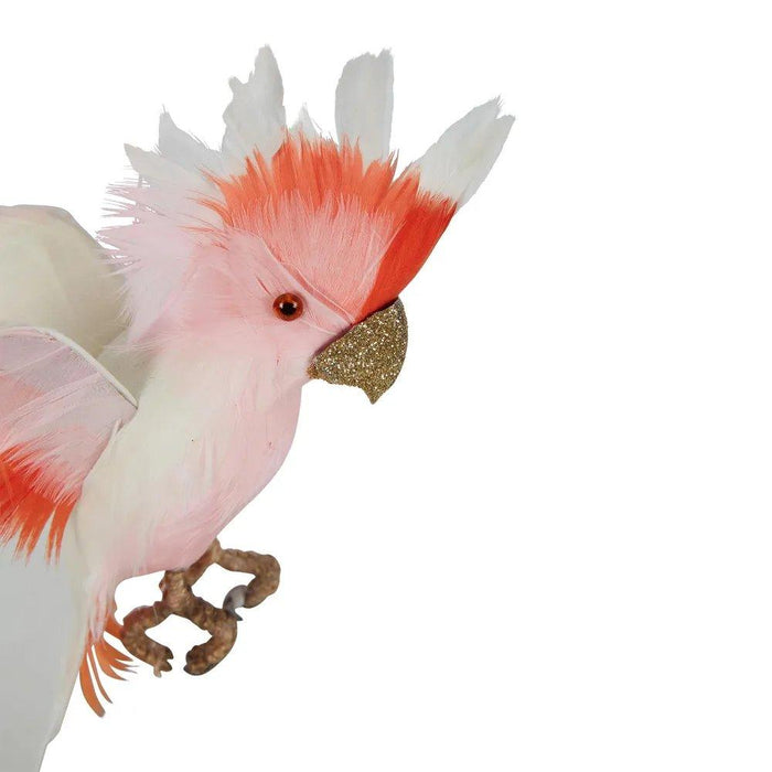 Xmas Galah Flying Bird Small Pink White - Giftolicious