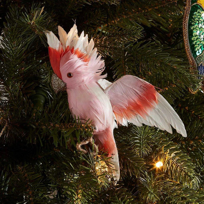 Xmas Galah Flying Bird Small Pink White - Giftolicious