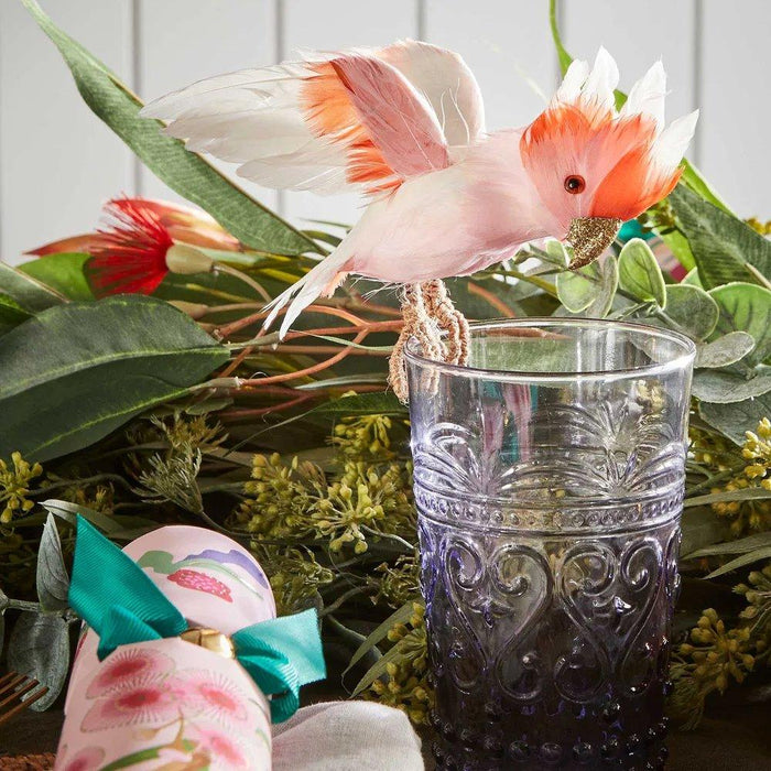 Xmas Galah Flying Bird Small Pink White - Giftolicious