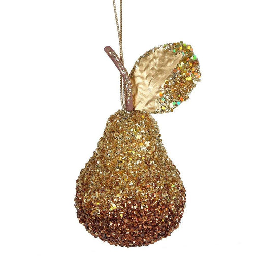 Xmas Glint Pear Tree Ornament Gold - Giftolicious