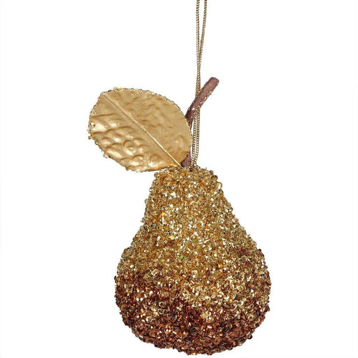 Xmas Glint Pear Tree Ornament Gold - Giftolicious