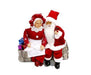 Xmas Santa & Mrs Claus Sitting 28cm Figurine - Giftolicious