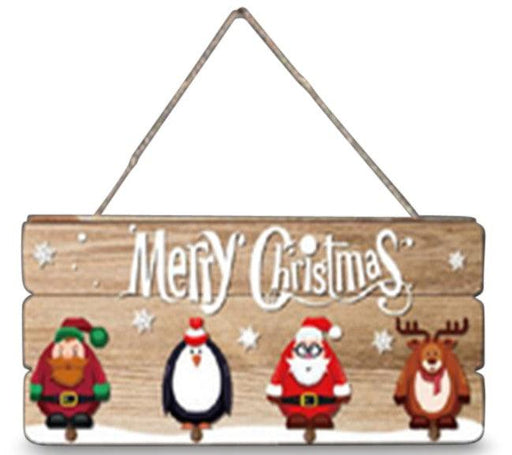 Xmas Santa Friends Plaque With Hooks Homeware - Giftolicious