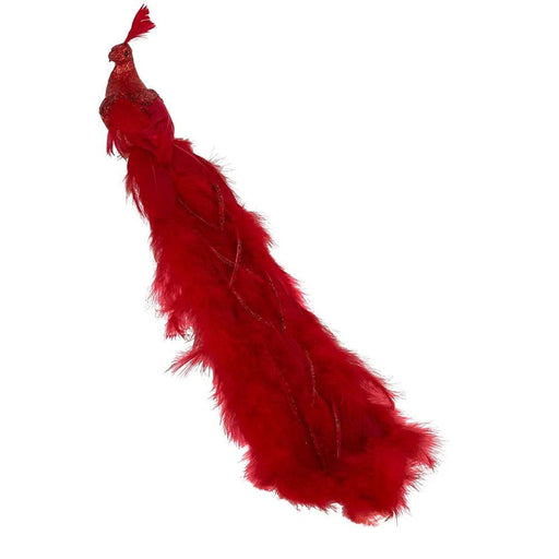 Xmas Showman Peacock With Clip Red - Giftolicious