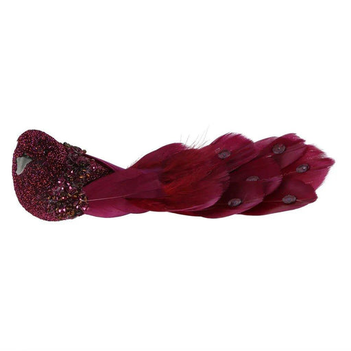 Xmas Torra Clip On Bird Plum - Giftolicious