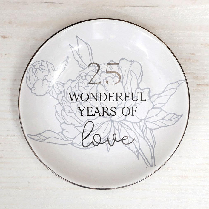 Anniversary Anv 25 Trinket Plate - Giftolicious