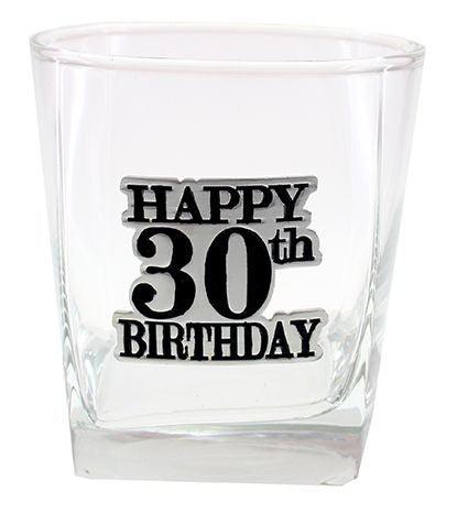 Birthday 30th Badged Scotch Glass - Giftolicious