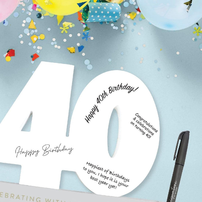 40th Birthday Sign Number - Giftolicious