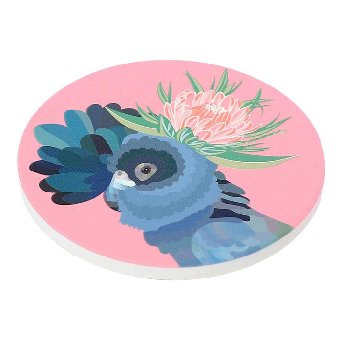 Botanica Black Cockatoo Coaster - Giftolicious