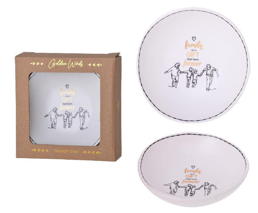 Golden Words Trinket Dish Family - Giftolicious