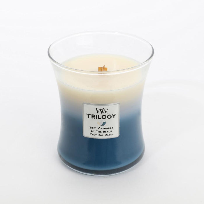 Woodwick Medium Trilogy Beachfron Cottage - Giftolicious